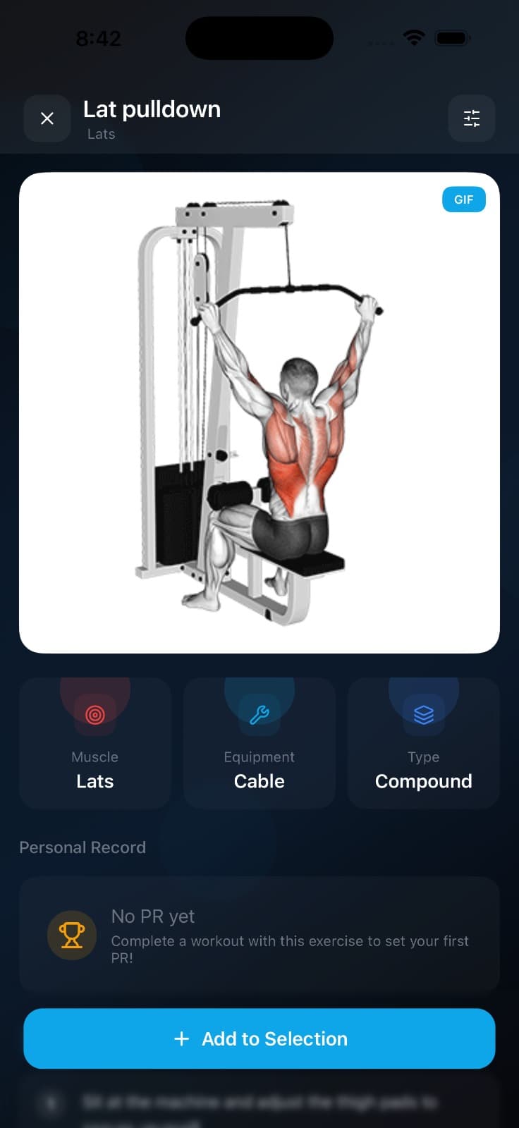 Exercise detail