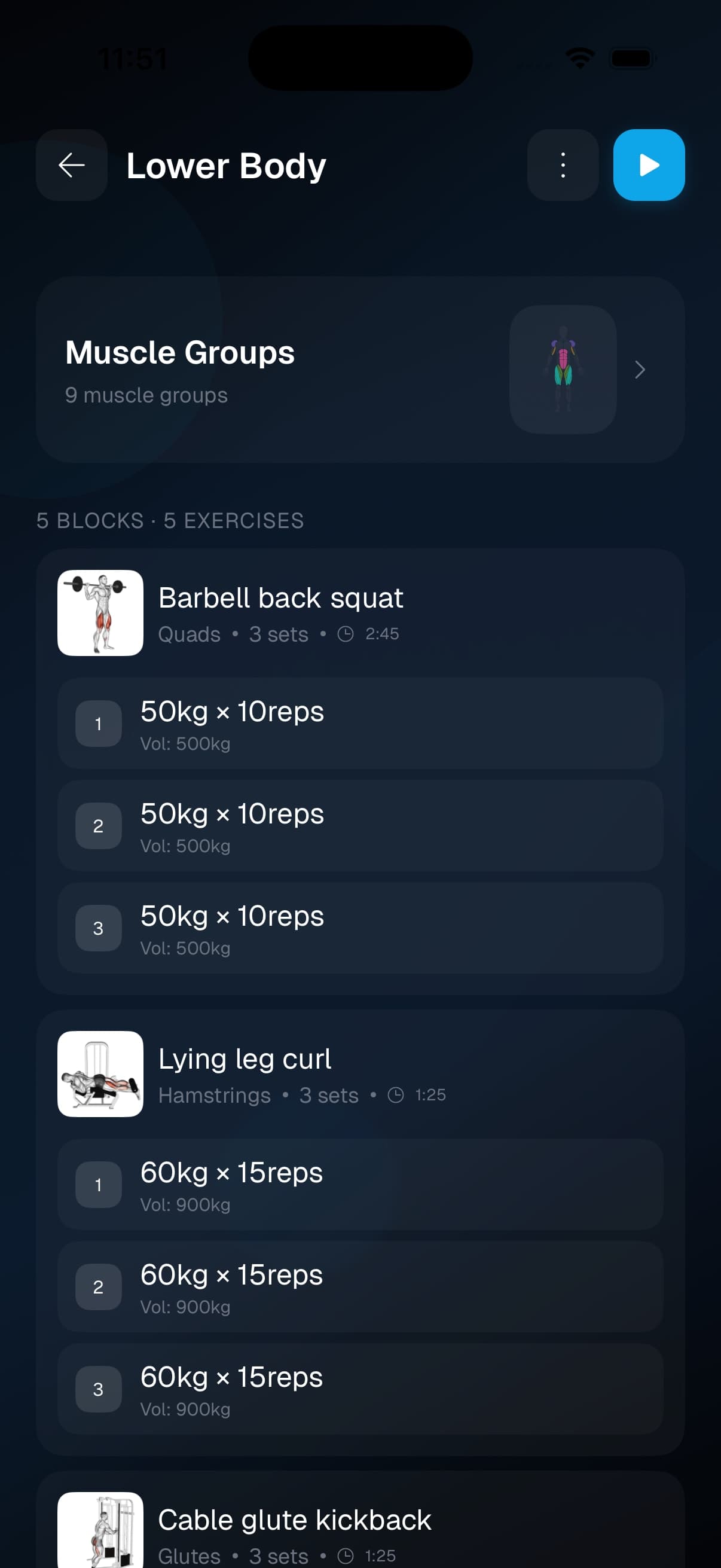 Build any workout structure